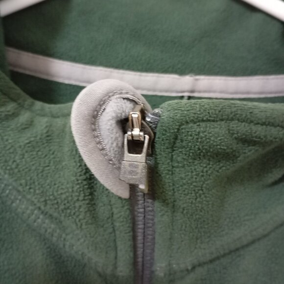 L.L.Bean Polartec Full-Zip Fleece Jacket Sz M Durable Warm Outerwear Mens Green - Picture 4 of 11